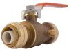 Brass Push Ball Valve with Drain / Vent  - SKU: 22305-0000LF