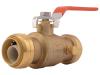Brass Push Ball Valve with Drain / Vent  - SKU: 22306-0000LF