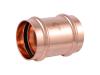 2-inch x 2-inch Copper Press Coupling, No Stop