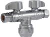 Brass Push Dual Shut-off Valve - SKU: SBDS123838