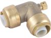 Brass Push 90° Elbow with Drain / Vent - SKU: U5256LF