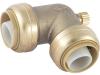 Brass Push 90° Elbow with Drain / Vent - SKU: U5260LF
