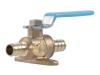 Brass Crimp Ball Valve with Mounting Tab and Drain Vent - SKU: UC24615