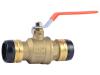 Brass Push Ball Valve - SKU: UXLBV35