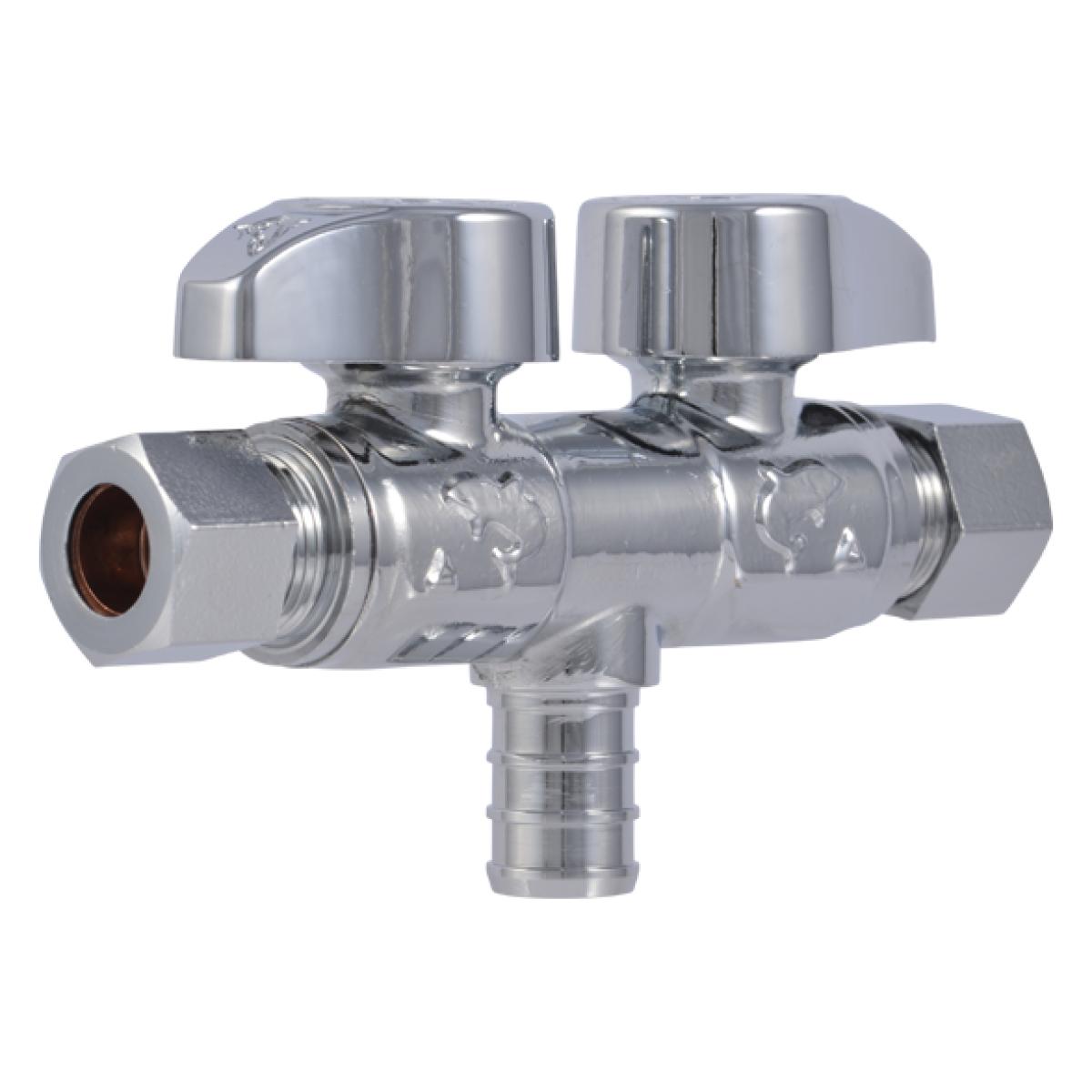 ソプラノビューグル 2バルブ Brass Crimp Dual Shut-off Valve| SharkBite