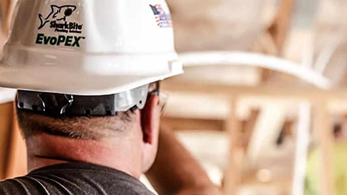 SharkBite plumbing systems installed in a multi-family new construction project, showcasing efficient water distribution solutions for residential buildings.