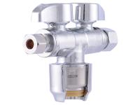SharkBite Max 1/2" X 3/8" X 1/4" Dual Stop Valve. 