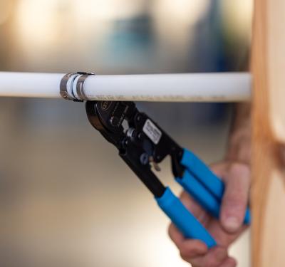 brass crimp installation