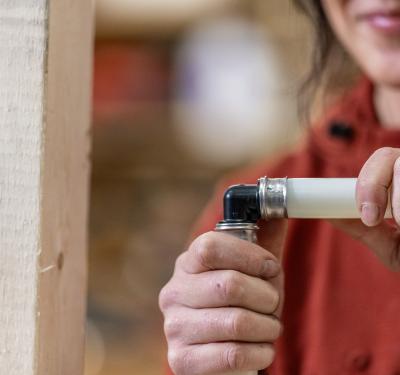 PEX press elbow install