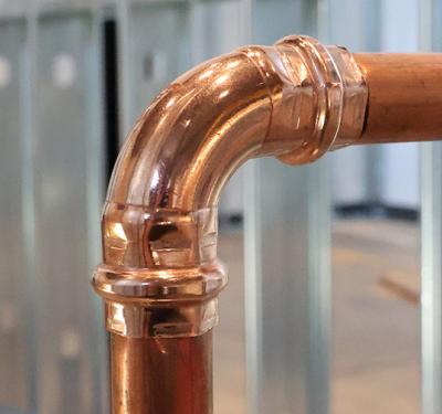 SharkBite Copper Press Elbows provide reliable directional changes in copper piping systems without the need for soldering.
