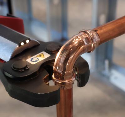 SharkBite Copper Press Elbows provide reliable directional changes in copper piping systems without the need for soldering.