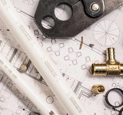 Brass crimp tees for PEX plumbing systems offering durable and secure pipe connections