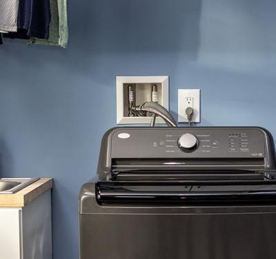 A newly installed washer and dryer 