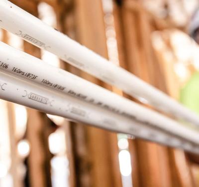 SharkBite poly alloy crimp manifolds for efficient PEX plumbing system distribution