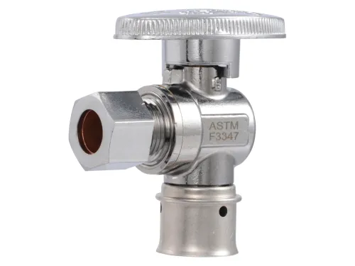 PEX Press OD Angle Stop 1/2" X 3/8" 