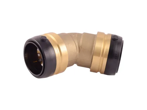 Brass Push 45° Elbow - SKU: UXL0541