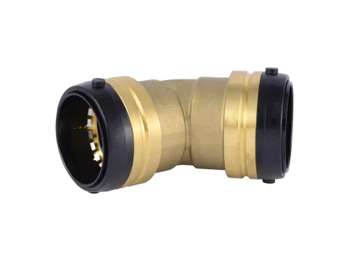 Brass Push 45° Elbow - SKU: UXL0554