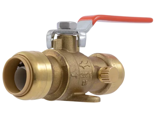 Ball Valve with Drain / Vent and Mounting Tab - SKU: 24616-0000LF