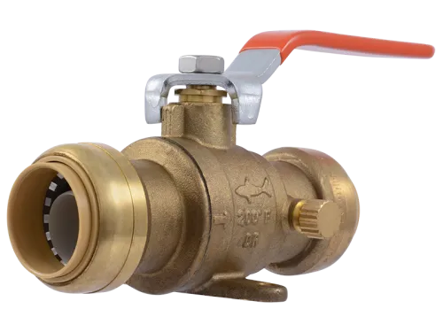 Ball Valve with Drain / Vent and Mounting Tab - SKU: 24617-0000LF