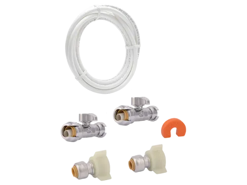 Faucet Connection Kit - Faucet Connection Kit with Straight Stops - SKU: 25538