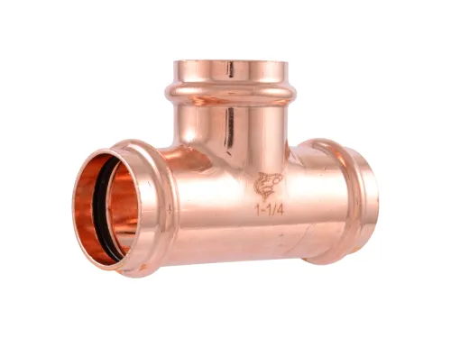 1-1/4-inch x 1-1/4-inch x 1-1/4-inch Copper Press Tee