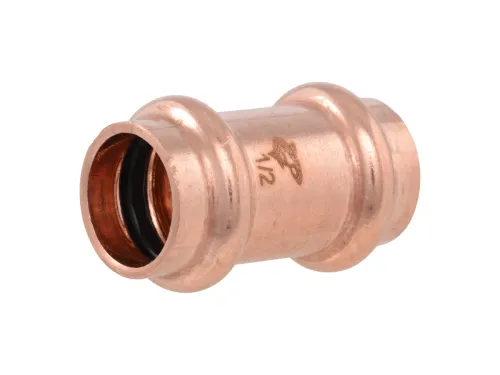 1/2-inch x 1/2-inch Copper Press Coupling, No Stop