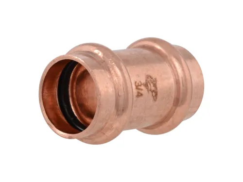 3/4-inch x 3/4-inch Copper Press Coupling, No Stop