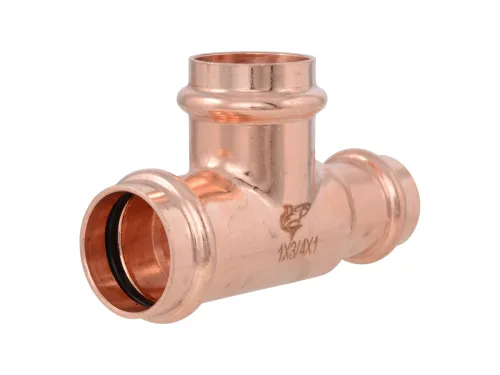 1-inch x 3/4-inch x 1-inch Copper Press Reducing Tee