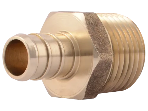 Brass Crimp Male Connector - SKU: UC120LF