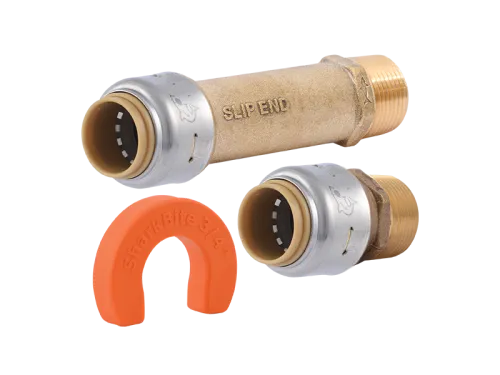 SharkBite Max Water Filtration Kit with Push-to-connect Slip Male Fitting, Male Adapter and Disconnect Clip.