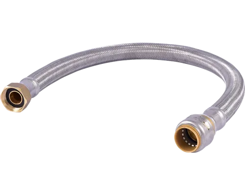 SharkBite Max brass push-to-connect braided water softener connector