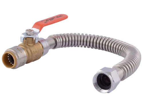 SharkBite Max 3/4" X 3/4" 18" Flexible Water Heater Connector with Ball Valve..