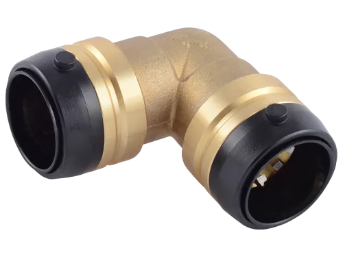 Brass Push 90-Degree Elbow - SKU: UXL0235