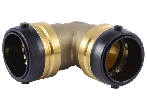 Brass Push 90-Degree Elbow - SKU: UXL0241