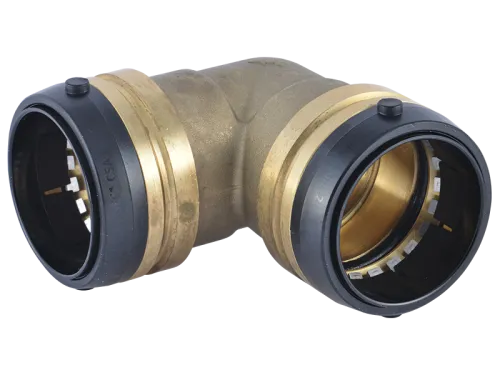 Brass Push 90-Degree Elbow - SKU: UXL0254