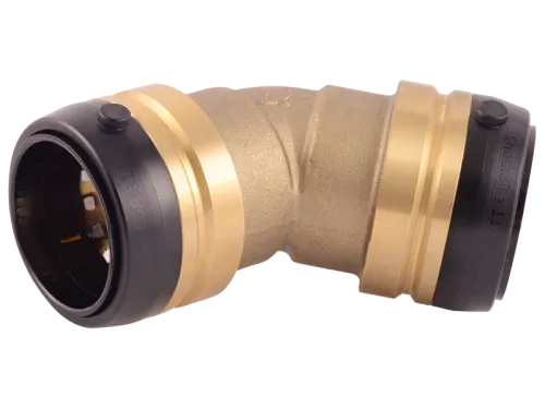 Brass Push 45° Elbow - SKU: UXL0541
