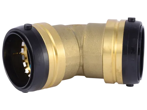 Brass Push 45° Elbow - SKU: UXL0554