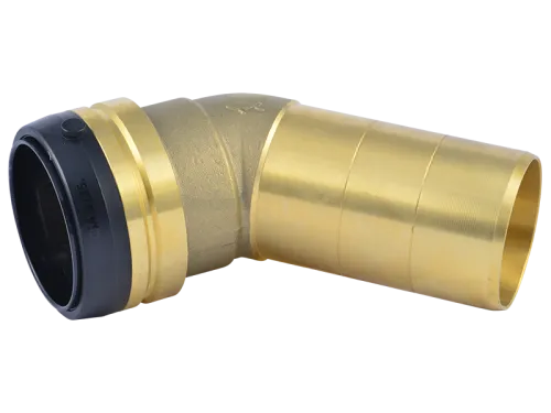 Brass Push 45° Street Elbow - SKU: UXL0754
