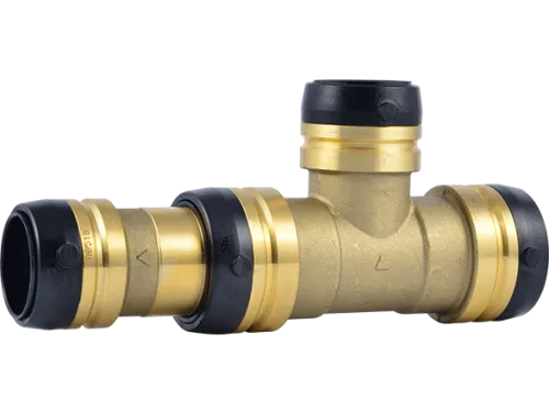 Brass Push Reducing Tee - SKU: UXL08413535
