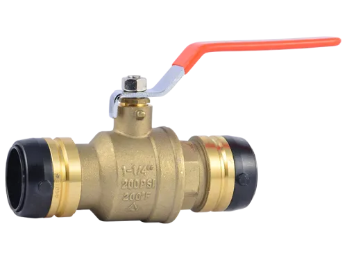 Brass Push Ball Valve - SKU: UXLBV35