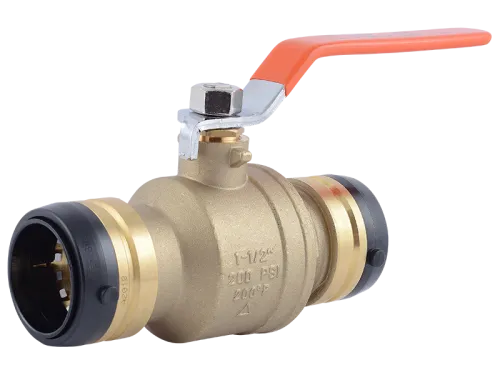 Brass Push Ball Valve - SKU: UXLBV41