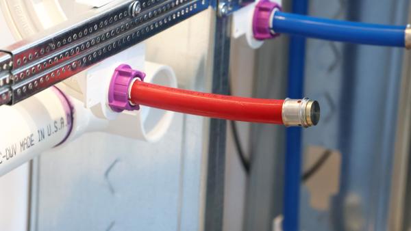 PEX press brass plug install