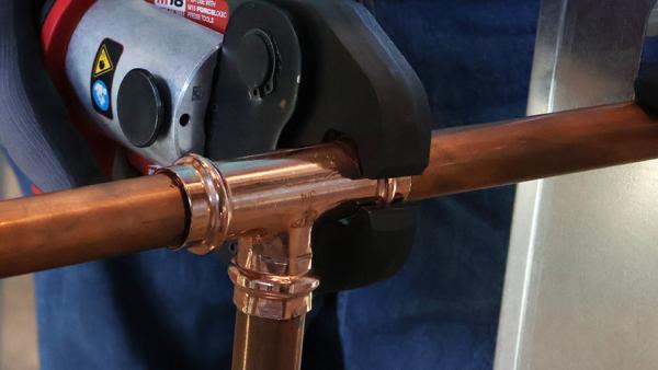 SharkBite Copper Press Tees simplify branching copper lines with flame-free, press-fit installation. 
