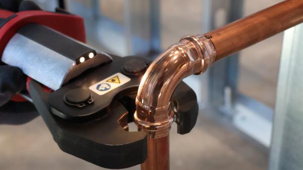 SharkBite Copper Press Elbows provide reliable directional changes in copper piping systems without the need for soldering.