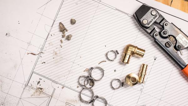 SharkBite lead-free DZR brass crimp fittings for PEX and PE-RT systems