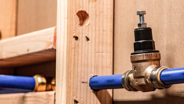 SharkBite 1st Generation Push-to-connect Control Valve on PEX