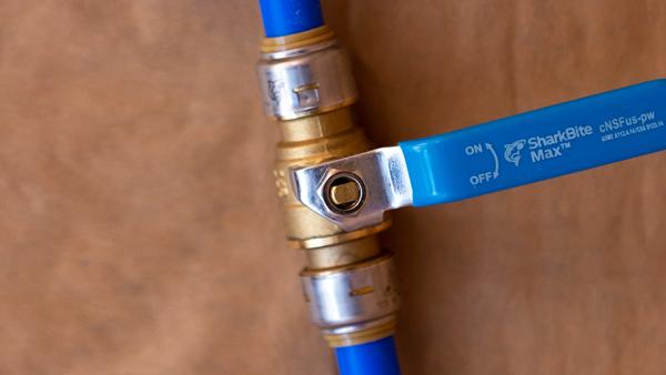 SharkBite Max Ball Valve on PEX