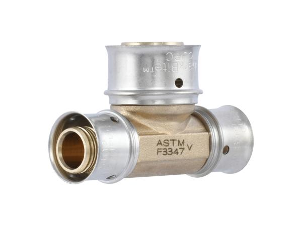 PEX Press Brass Tee 1/2" x 1/2" x 3/4"