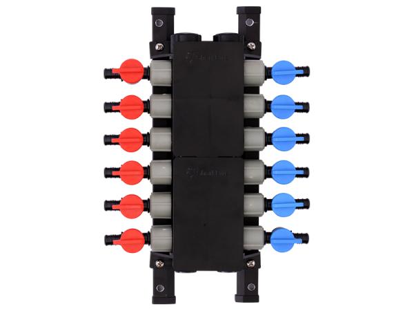 Home Run Manifolds with Poly Crimp Ball Valves - SKU: PM012UP