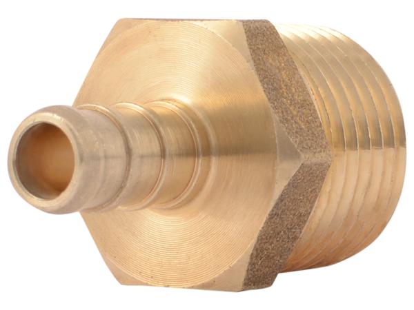 Brass Crimp Male Connector - SKU: UC118LF